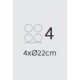 Aragaz Tecnogas P1X66M4VC, 60 cm, gaz, 4 arzatoare, grill, otel inoxidabil