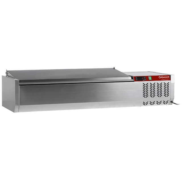 Raft frigorific ingrediente DIAMOND SY120/CC-R6 , x GN1/3-150mm ,cu capac din oțel inoxidabil