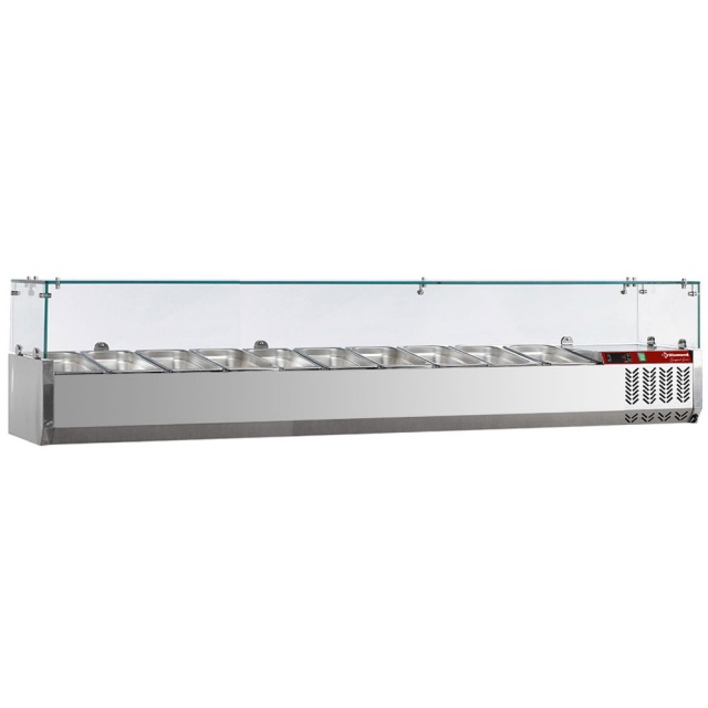 Vitrina frigorifica ingrediente DIAMOND SX200/DV-R6, 10x GN 1/4 - 150 mm , capac sticla
