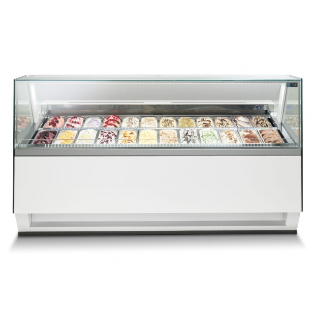 Vitrina frigorifica gelaterie ISA DIva Plus, lungime 120, cu unitate condensare cu aer, temperatura -20/+2°C
