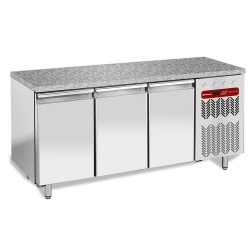 Masa rece ventilata DIAMOND TP3N/HG-R2, 3 usi 600x400, blat din granit