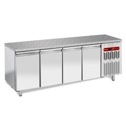 Masa rece ventilata DIAMOND TP4N/HG-R2, 4 usi 600x400, blat din granit