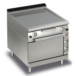 Gratar Fry Top Baron Q70FTTF/GE803,QUEEN7, otel inoxidabil AISI 430, cuptor electric,putere 19 kW, arzatoare gaz, termosat