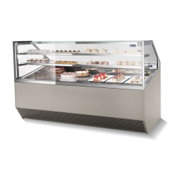 Vitrina frigorifica cofetarie ISA Supercapri Pastry, inaltime x lungime 1117x120, unitate condensareinclusa cu aer, +1+10°C