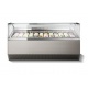 Vitrina frigorifica Forcar G-ER200GSS, capacitate 130 l, refrigerare statica, temperatura +2°C / +8°C, argintie