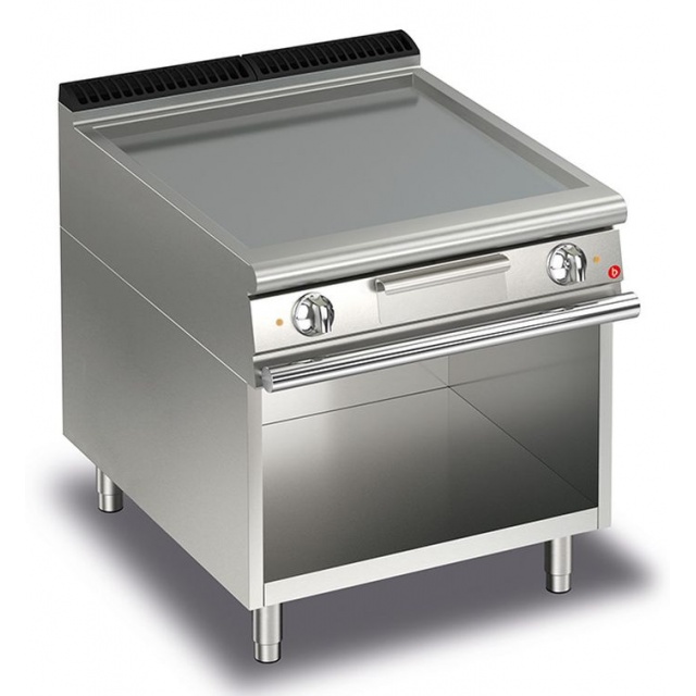 Gratar Fry Top electric Baron Q70FTV/E803, linia QUEEN7, placa otel inoxidabil AISI 430, putere 10,8 kW, inox