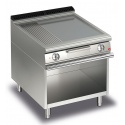 Gratar Fry Top electric Baron Q70FTV/E823, QUEEN7, placa nervurata/neteda otel AISI430, putere 10,8 kW, compartiment deschis