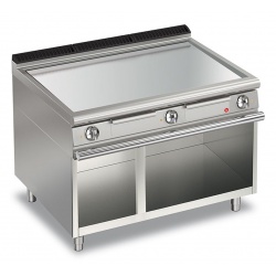 Gratar Fry Top electric Baron Q70FTV/E1203, linia QUEEN7, placa otel inoxidabil AISI 430, putere 16,2 kW, compartiment deschis