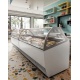 Vitrina frigorifica gelaterie ISA Millenium LX, Î x L 135x120cm, unitate condensare inclusa cu aer, -20/+2°C
