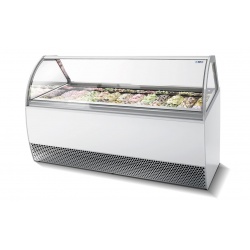 Vitrina frigorifica gelaterie ISA Millenium LX, Î x L 135x120cm, unitate condensare la distanta 35 m, -20/+2°C
