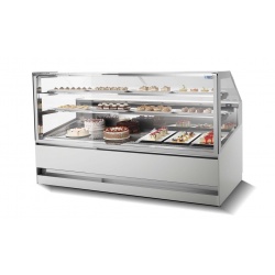 Vitrina frigorifica cofetarie ISA 3DShow Pastry, Î x L 117x120cm, unitate condensare inclusa cu aer, +1/+10°C