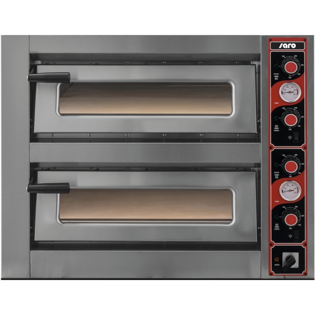 CUPTOR PT. PIZZA SARO MASSIMO 2920 366-1025, PT. 2X6 PIZZA MAX. Ø 30 CM, CALDURA SUPERIOARA / INFERIOARA, + 50 / + 450 ° C, INOX