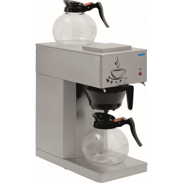 FILTRU DE CAFEA SARO ECO 317-2090, 2 RECIPIENTE, 2 PLACI DE INCALZIRE, CAPACITATE 2 x 1,8 L, INOX
