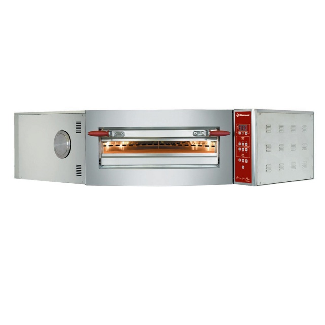 Cuptor electric pentru pizza DIAMOND CGD/1-DG--230/3-,unitate de colț,1 cameră,8 pizza,Ø 350 mm
