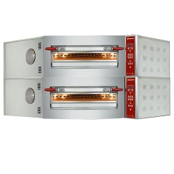 Cuptor electric pentru pizza DIAMOND CGD/2-DP--230/3-,unitate de colț,2 camere,2x8 pizza,Ø 350 mm