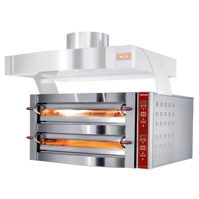 Cuptor electric pentru pizza DIAMOND GDX18/35-DP,2 camere,2x9 pizza,Ø 350 mm