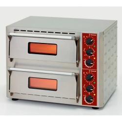Cuptor electric pentru pizza DIAMOND PIZZA-QUICK/43-2C,2 camere (3 +3 kW), 430x430xh100mm