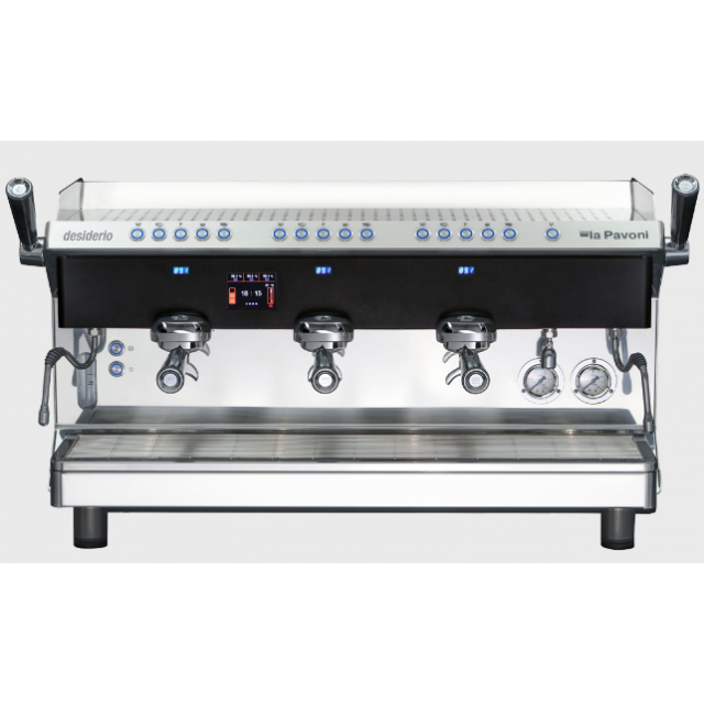 ESPRESSOR DE CAFEA LA PAVONI GAMA DESIDERIO 3V DES-3V, CU 3 GRUPURI, W990 – D537 - H550 MM, INOX