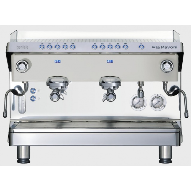 ESPRESSOR DE CAFEA LA PAVONI GAMA GENIALE 2V GEN-2V, CU 2 GRUPURI, W704 – D515 - H550 MM, INOX