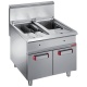 Friteuza profesionala pe gaz DIAMOND G9/F36A8,2 rezervoare de 18 litri(2x18kW),dulap inchis