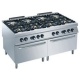 Aragaz profesional DIAMOND G22/8BF16-AGA,8 arzătoare, 2 cuptoare cu gaz GN 2/1-AGA