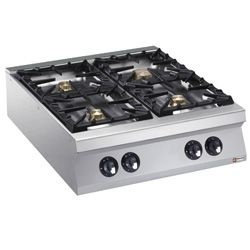 Aragaz profesional DIAMOND G22/4B8T-N,gaz,4 arzatoare,AGA