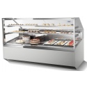 Vitrina frigorifica Forcar G-ER200GSS, capacitate 130 l, refrigerare statica, temperatura +2°C / +8°C, argintie