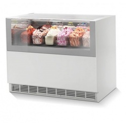 Vitrina frigorifica Forcar G-ER200GSS, capacitate 130 l, refrigerare statica, temperatura +2°C / +8°C, argintie