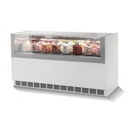Vitrina frigorifica gelaterie ISA Oneshow incorporabila, Î x L 96x120cm, unitate condensare inclusa cu aer, +1+10°C