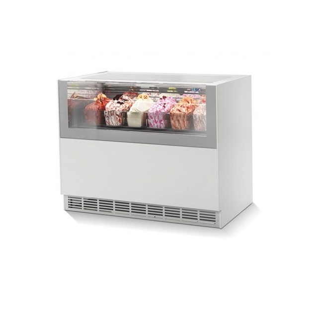 Vitrina frigorifica Forcar G-ER200GSS, capacitate 130 l, refrigerare statica, temperatura +2°C / +8°C, argintie