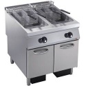 Friteuza profesionala DIAMOND G22/F46A8-S-AGA,gaz,2 chiuvete in "Y",23 L,arzatoare exterioare, pe tren de rulare,AGA