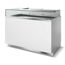 Vitrina frigorifica Forcar G-ER200GSS, capacitate 130 l, refrigerare statica, temperatura +2°C / +8°C, argintie