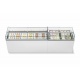 Vitrina frigorifica Forcar G-ER200GSS, capacitate 130 l, refrigerare statica, temperatura +2°C / +8°C, argintie