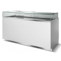 Vitrina frigorifica Forcar G-ER200GSS, capacitate 130 l, refrigerare statica, temperatura +2°C / +8°C, argintie