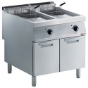 Friteuza profesionala DIAMOND E22/F30A8-N,electrica,1 chiuveta "Y" 15 L,arzatoare exterioare, pe tren de rulare
