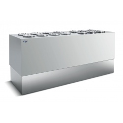 Vitrina frigorifica Forcar G-ER200GSS, capacitate 130 l, refrigerare statica, temperatura +2°C / +8°C, argintie