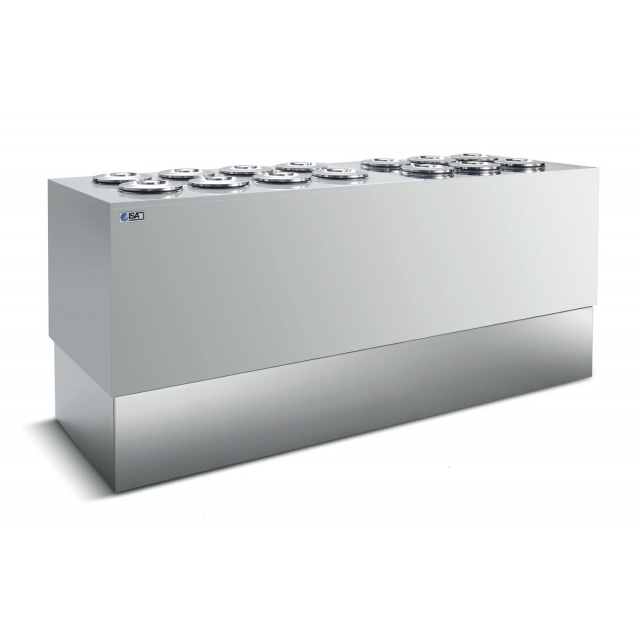 Vitrina frigorifica gelaterie ISA Multiplo 100 T1, unitate condensare inclusa cu aer, temperatura -16-14°C