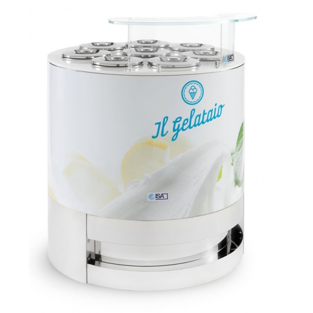 Vitrina frigorifica Forcar G-ER200GSS, capacitate 130 l, refrigerare statica, temperatura +2°C / +8°C, argintie