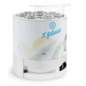 Vitrina frigorifica gelaterie ISA Gelataio 8 White Gelato T1 T2 T3 cu carapine, forma rotunda, unitate condensare aer, -16-14°C