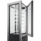 Vitrina frigorifica de expunere ISA Cristal Tower 75 RV TB/TN, inaltime 160cm, capacitate 372 lt, temperatura -18+10°C, negru