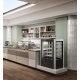 Vitrina frigorifica Forcar G-ER200GSS, capacitate 130 l, refrigerare statica, temperatura +2°C / +8°C, argintie