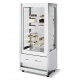Vitrina frigorifica Forcar G-ER200GSS, capacitate 130 l, refrigerare statica, temperatura +2°C / +8°C, argintie