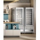Vitrina frigorifica Forcar G-ER200GSS, capacitate 130 l, refrigerare statica, temperatura +2°C / +8°C, argintie