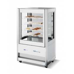 Vitrina frigorifica Forcar G-ER200GSS, capacitate 130 l, refrigerare statica, temperatura +2°C / +8°C, argintie