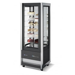 Vitrina frigorifica Forcar G-ER200GSS, capacitate 130 l, refrigerare statica, temperatura +2°C / +8°C, argintie
