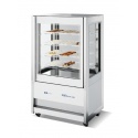 Vitrina frigorifica Forcar G-ER200GSS, capacitate 130 l, refrigerare statica, temperatura +2°C / +8°C, argintie