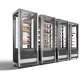 Vitrina frigorifica Forcar G-ER200GSS, capacitate 130 l, refrigerare statica, temperatura +2°C / +8°C, argintie