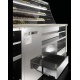 Vitrina frigorifica Forcar G-ER200GSS, capacitate 130 l, refrigerare statica, temperatura +2°C / +8°C, argintie
