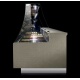 Vitrina frigorifica Forcar G-ER200GSS, capacitate 130 l, refrigerare statica, temperatura +2°C / +8°C, argintie