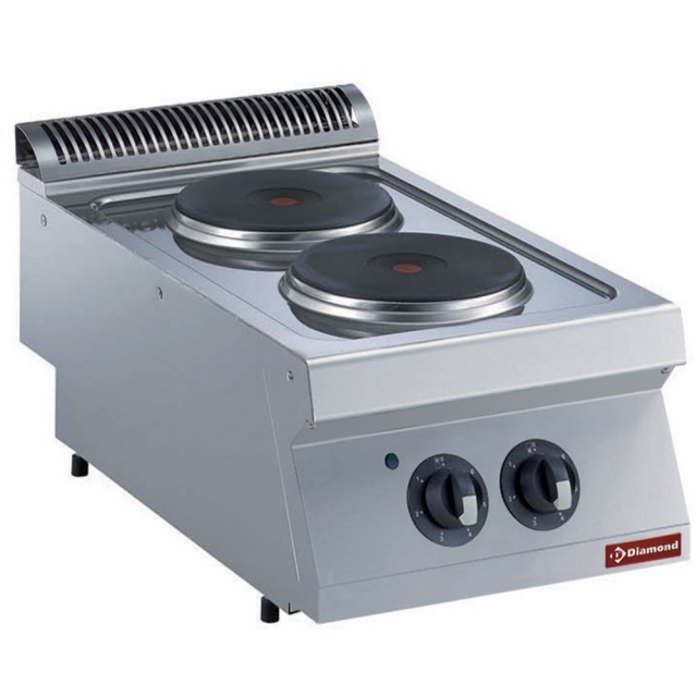 Aragaz profesional DIAMOND E17/2P4T-230/3--N,electric,2 placi rotunde